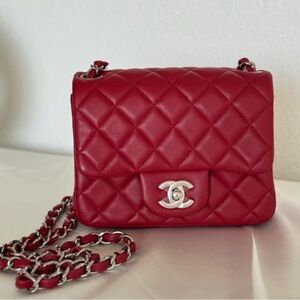 Chanel Red Quilted Crossbody Bag